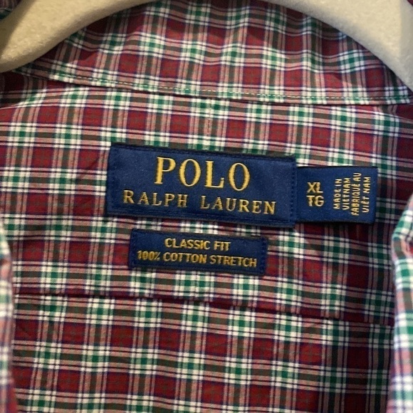 Polo Ralph Lauren Classic Fit Cotton Stretch Plaid Button Up Long Sleeve Shirt - Picture 2 of 5